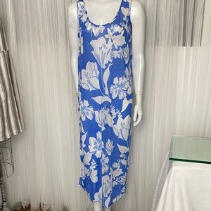 United Colors Of Benetton Cornflower Blue and White Floral Patterned Fabric Lrg